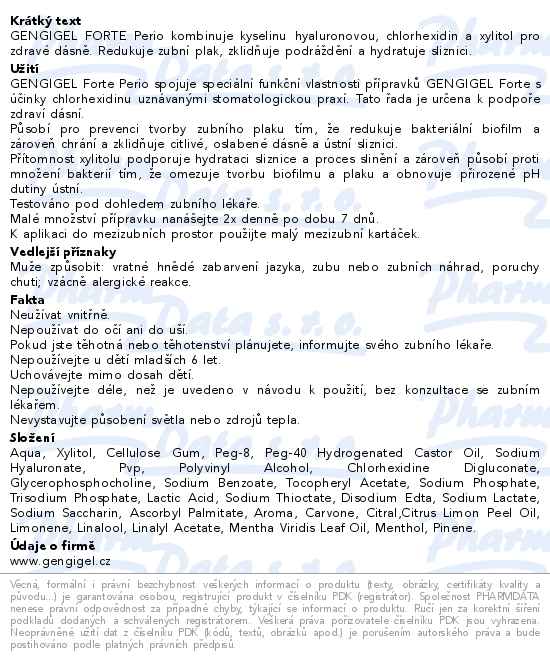 Gengigel Forte Perio gel na dásně 8ml - popis