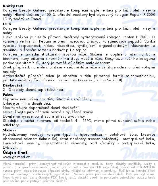 Kolagen Beauty+Biotin 90+20 tablet Galmed - popis