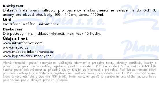 iD Discreet Pants Large Super modré 10ks - popis