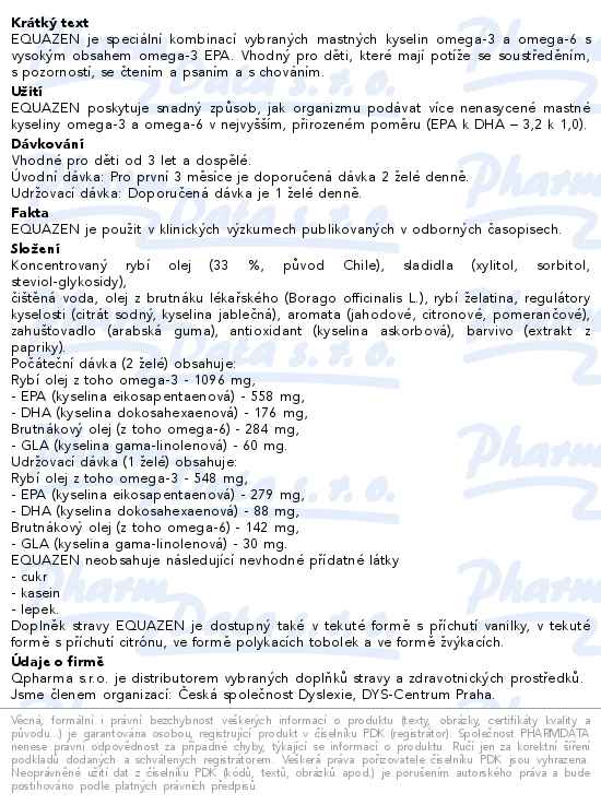 Equazen 60 ks želé s ovocnou příchutí - popis