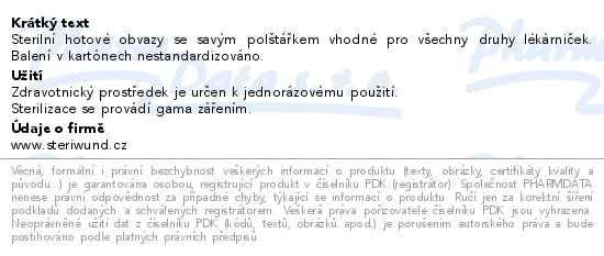 Obvaz hydrofilní sterilní hotový č.2 Steriwund - popis
