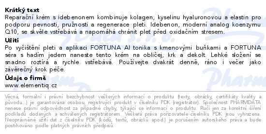 Fortuna Intensive Repair Cream 50g - popis