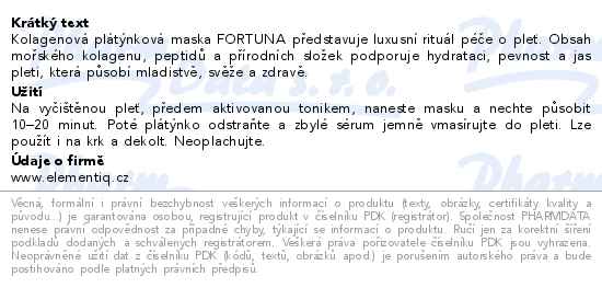 Fortuna Marine Collagen Daily Mask Pack 1ks - popis