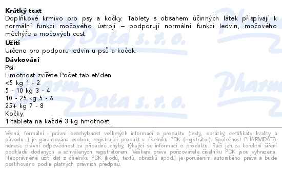 Petigal Péče o Ledviny s příchutí masa 100 tablet - popis