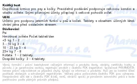 Petigal Péče o játra s příchutí masa 100 tablet - popis