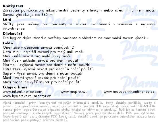 iD Discreet Light Pads Maxi 10ks - popis