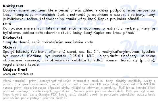 Aromatica Kapka pro krásu 60 kapslí - popis