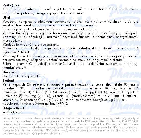 Maxi Vita Essentials Fembalance 60 kapslí - popis