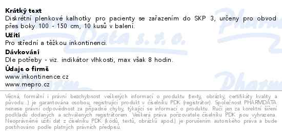 iD Sensitive Pants Maxi Large 10 ks - popis