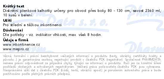 iD Sensitive Pants Maxi Medium 10 ks - popis