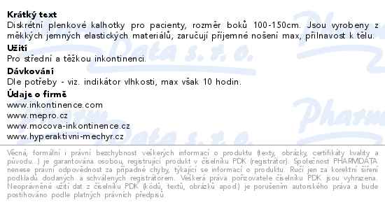 iD Discreet Pants Normal Large 10ks - popis