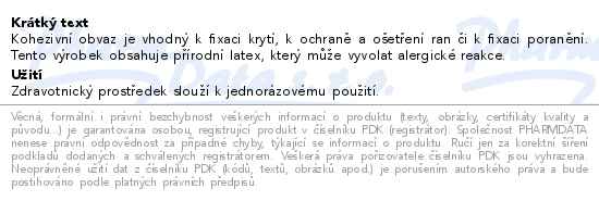 Kohezivní obvaz samodržící nesterilní 4cmx4m Steriwund - popis