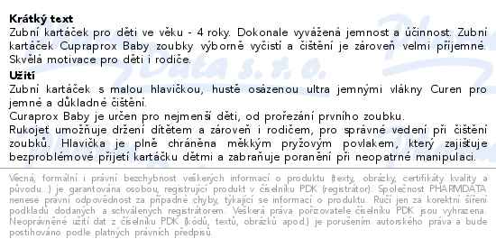 Curaprox Baby zubní kartáček 0-4 roky mix - popis