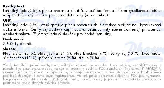 Leros Ice Tea broskev 20 sáčků - popis