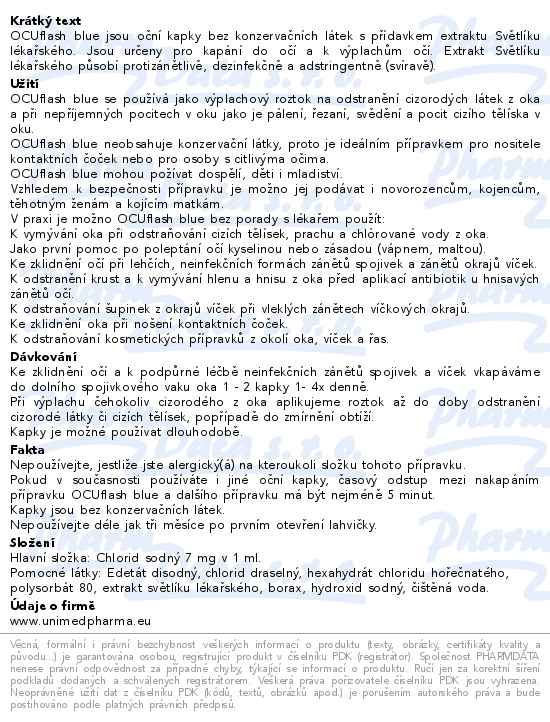 OCUflash blue oční kapky 10ml - popis
