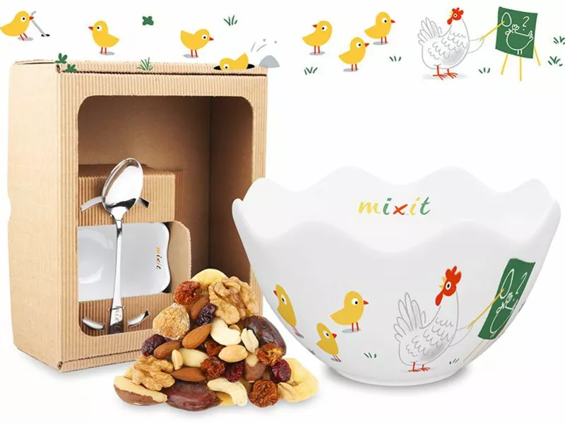Mixit Miska s kuřátky v dárkovém boxu