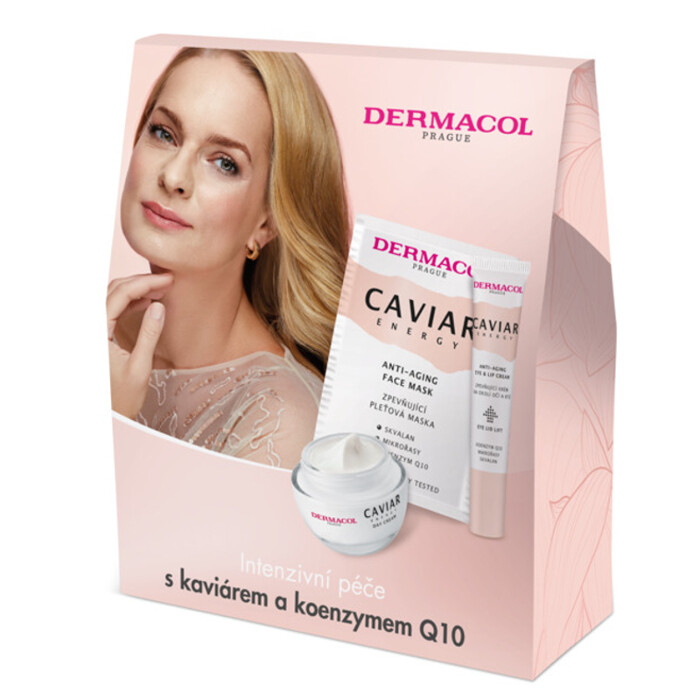 Dermacol Caviar energy denní krém 50 ml + oční krém 15 ml + pleťová maska 16 ml Dárkové balení