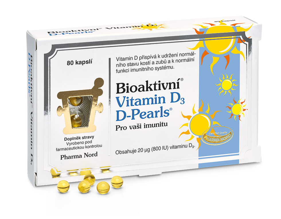 Pharma Nord Bioaktivní Vitamin D3 D-pearls Cps.80