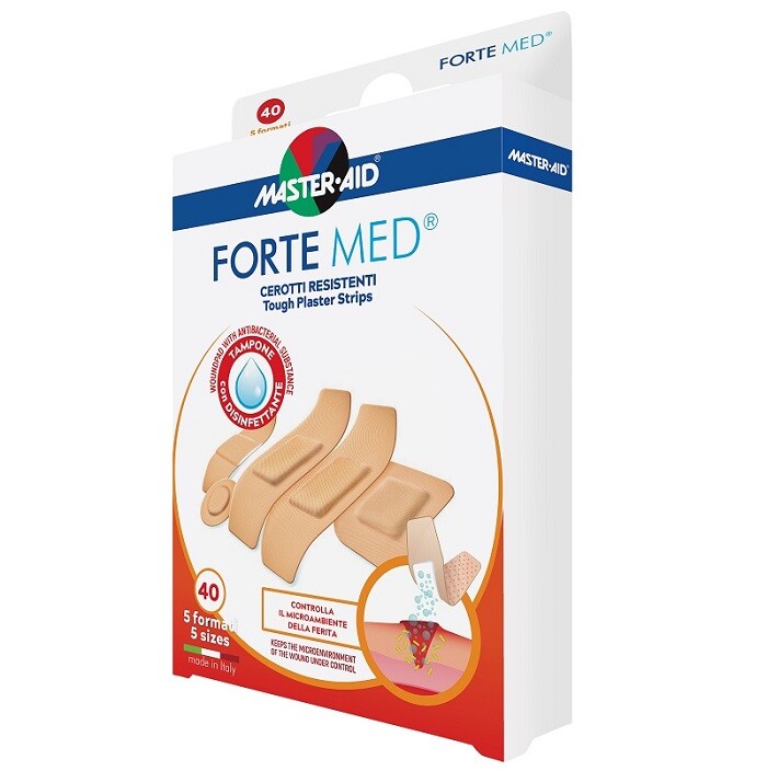 Forte Med Náplasti Pevné Voděodolné 40 Ks 5 Vel.