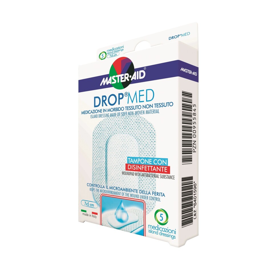 Drop Med Rychloobvaz sterilní  antiseptický 7x5 cm 5 kusů