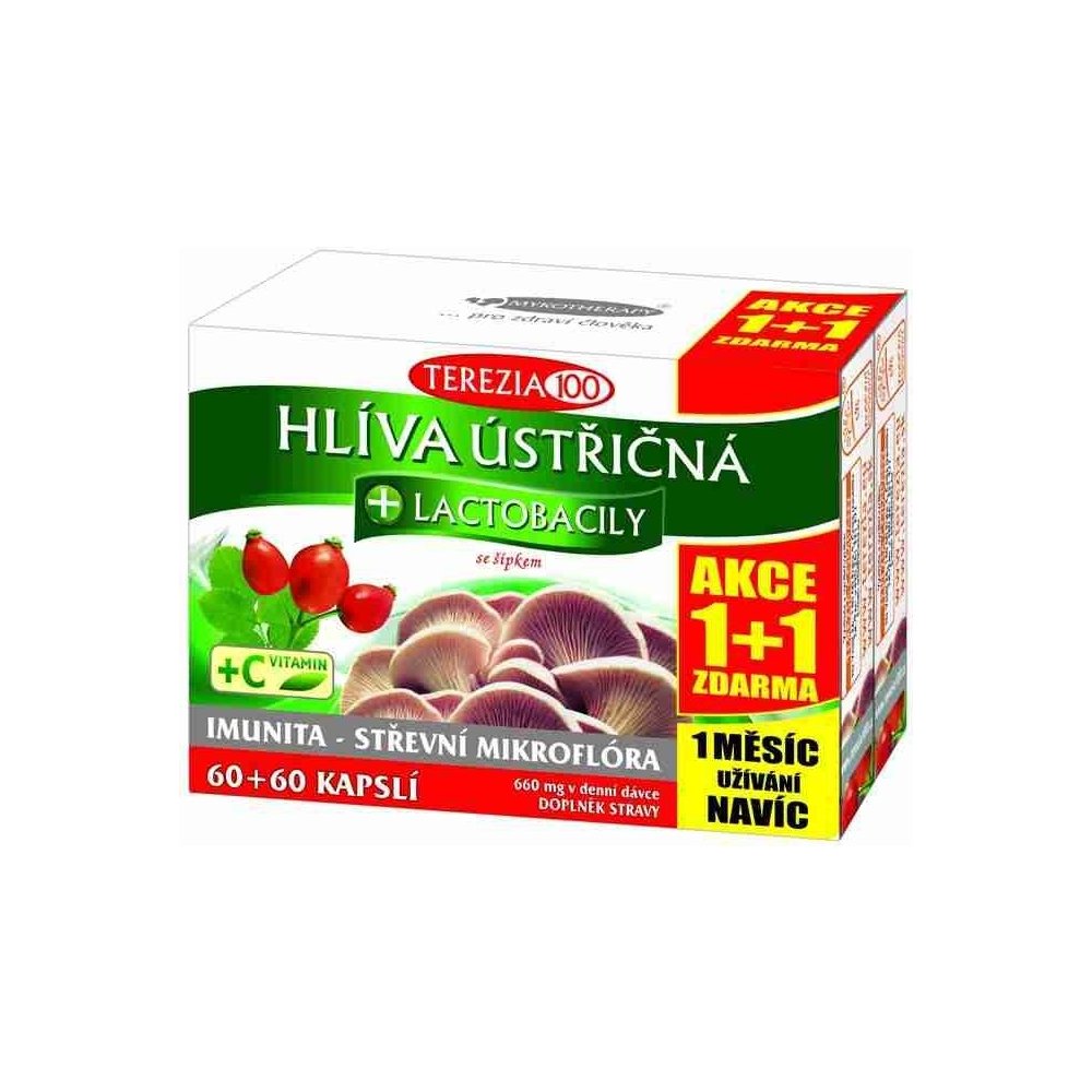Terezia Hlíva ústřičná+lactobolek Cps.60+60 Akce 1+1