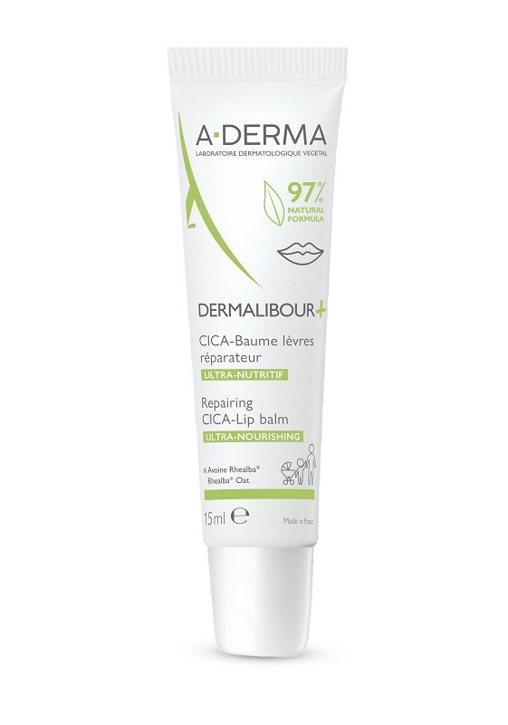 A-derma Dermalibour+ Cica Balzám Na Rty 15ml