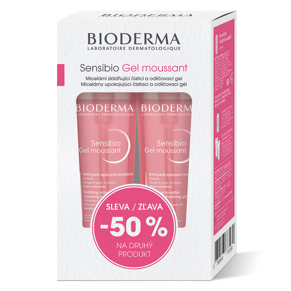 Bioderma Sensibio Gel moussant čisticí pěnivý gel 200 ml Výhodné dvoubalení