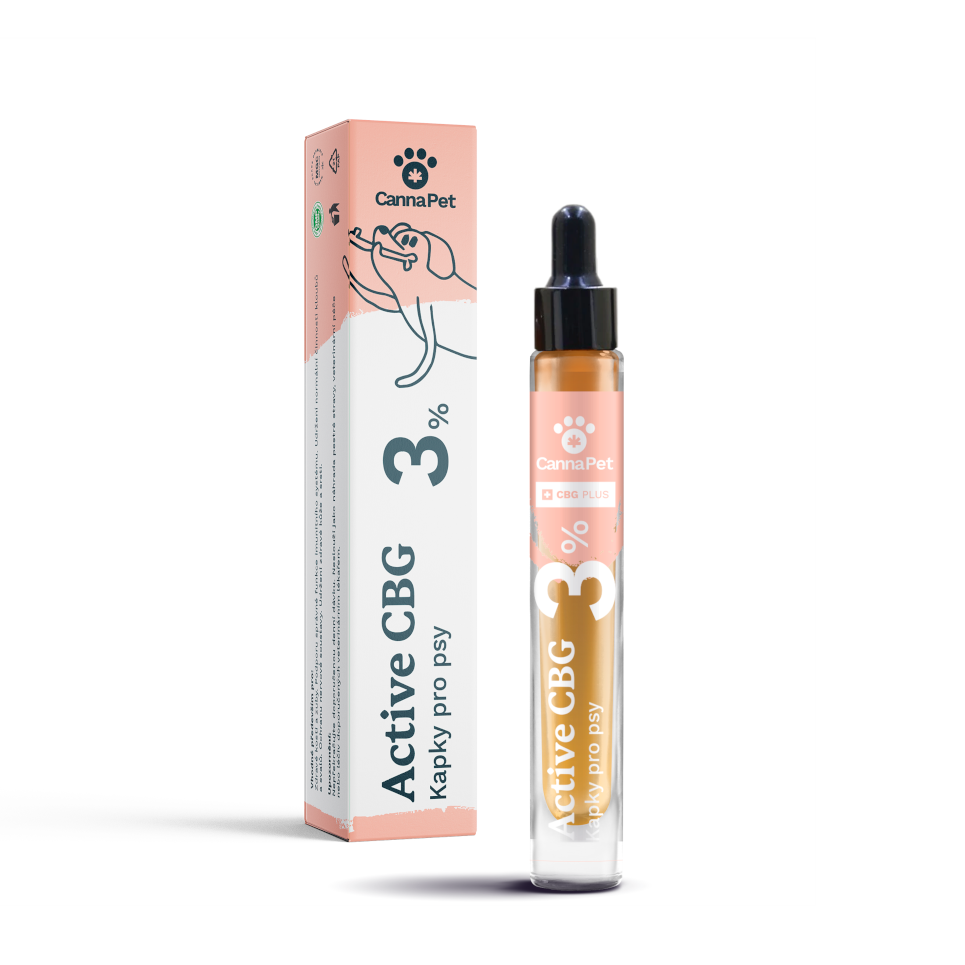 CannaPet CBG kapky 3% Active pro psy 7 ml