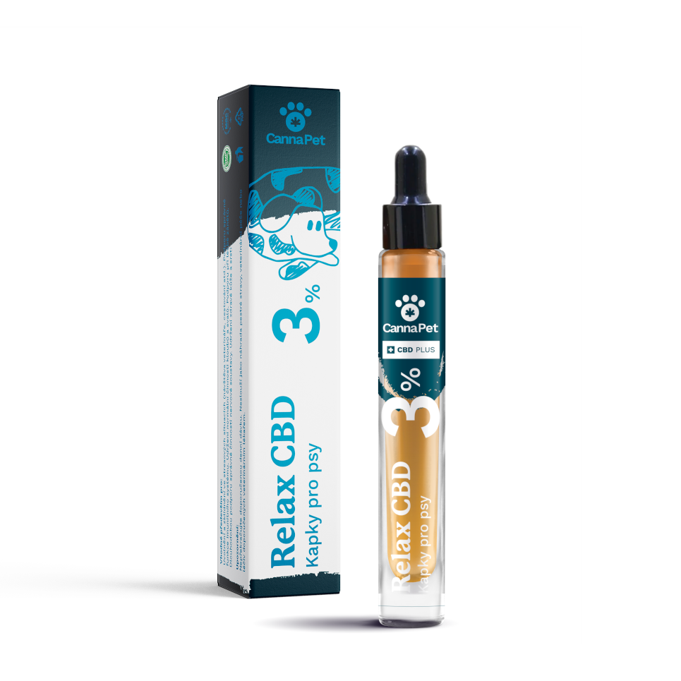 CannaPet CBD kapky 3% Relax pro psy 7 ml