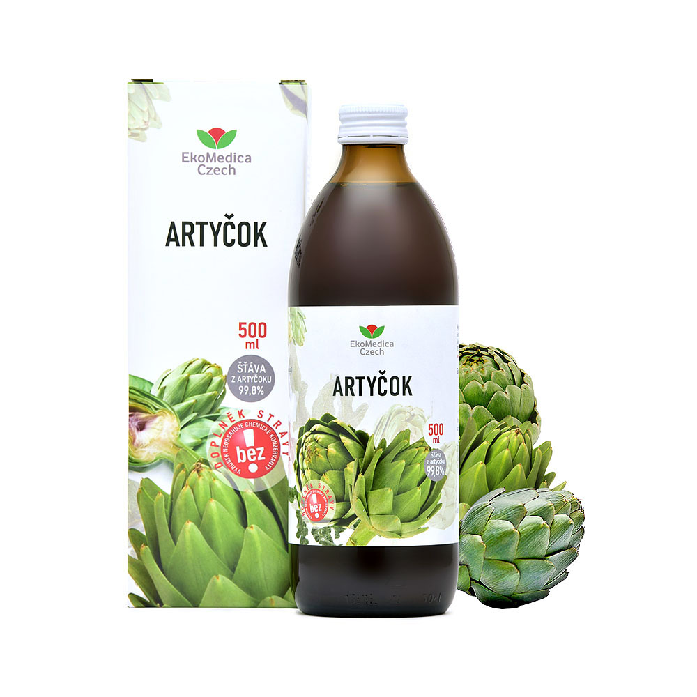 Artyčok šťáva Z Artyčoku 99% 500ml Ekomedica