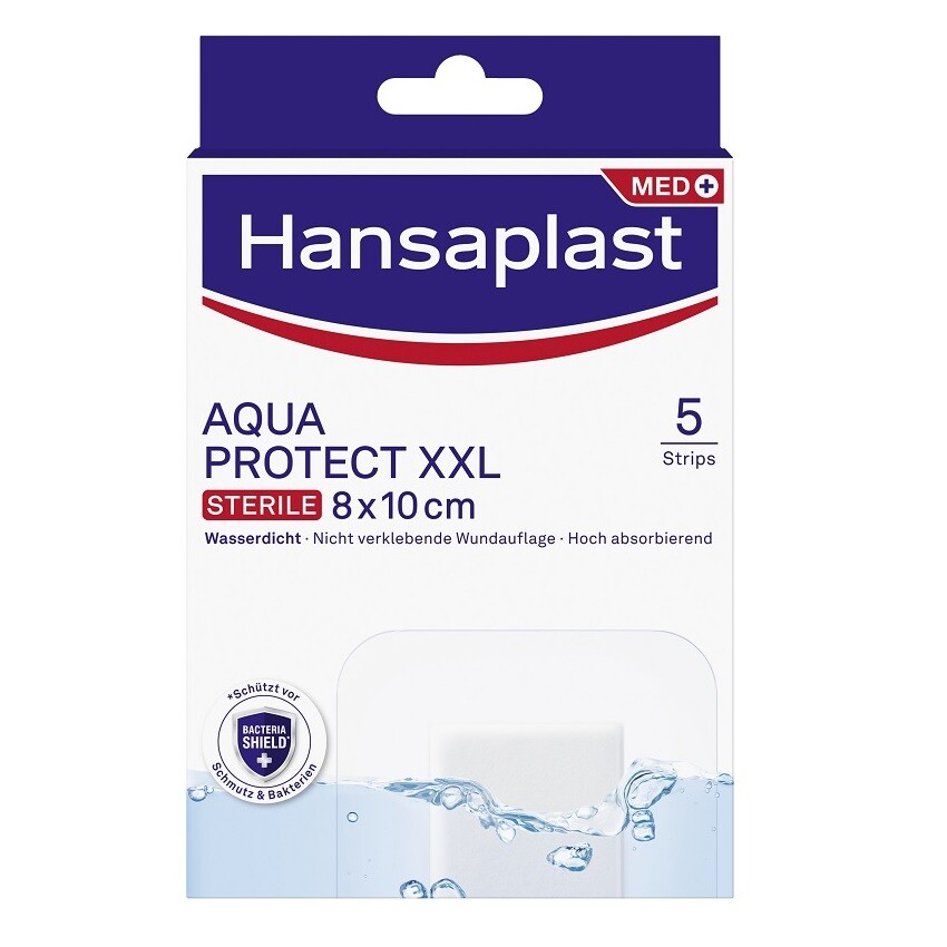 Hansaplast Aquaprotect XXL elastická náplast 8x10 cm 5ks
