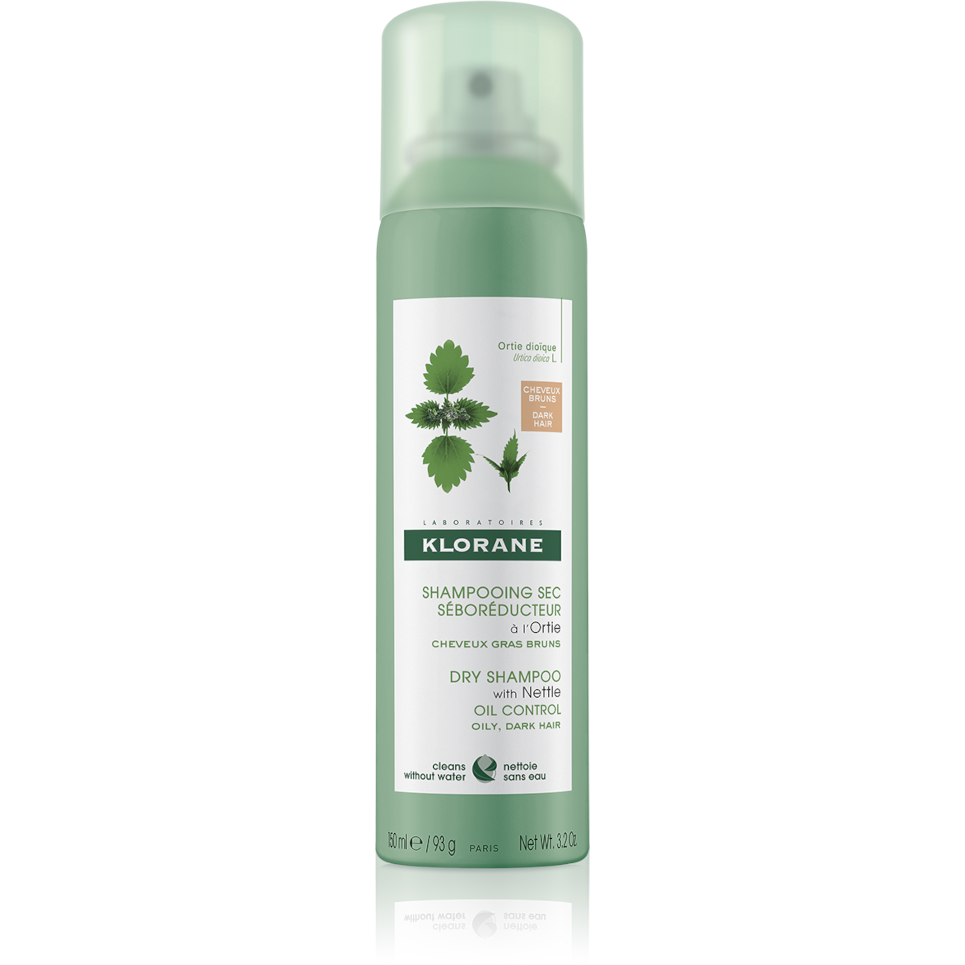Klorane Suchý šampon kopřiva-tmavé vlasy 150ml