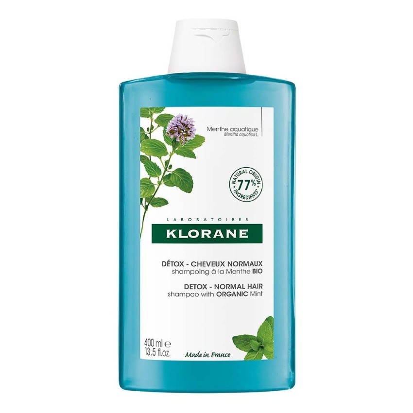 Klorane Šampon detoxikační a bio máta vodní 400ml
