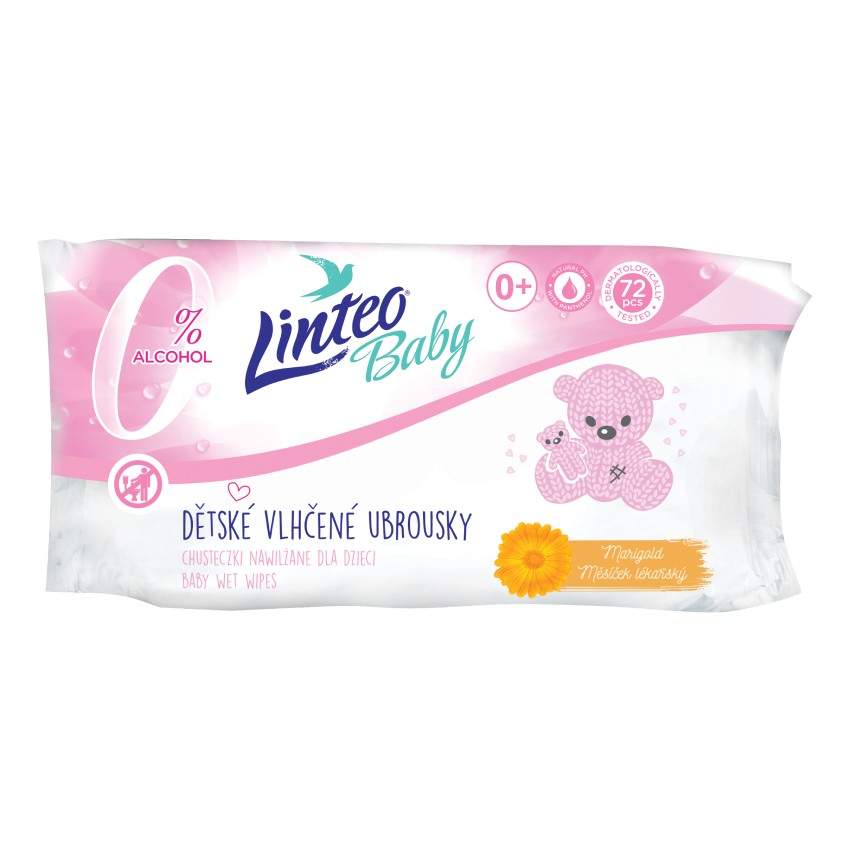 Vlhčené Ubrousky Linteo Baby S Měsíčkem Lék.72ks
