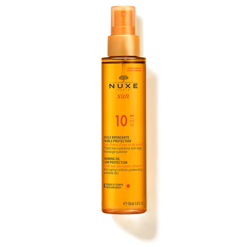 Nuxe Sun Bronzující Olej Spf10 Obličej Tělo 150ml