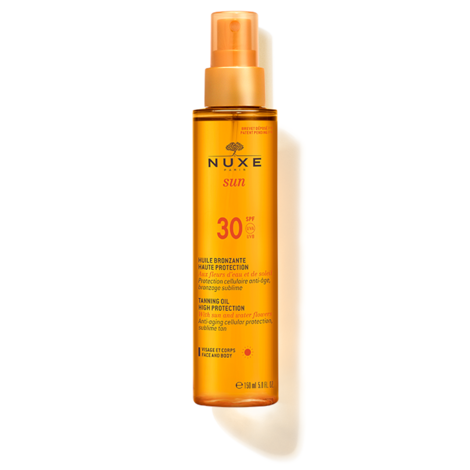 Nuxe Sun Bronzující Olej Spf30 Obličej Tělo 150ml