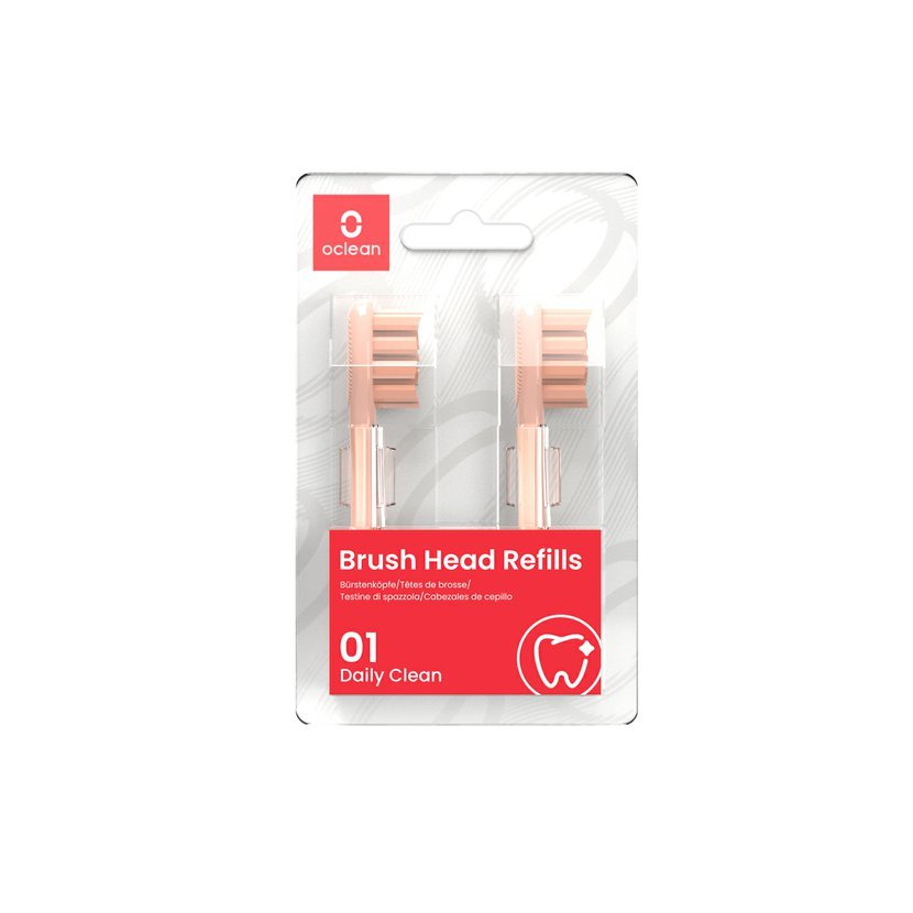 Oclean Standard clean brush hlavice 2 ks, růžové