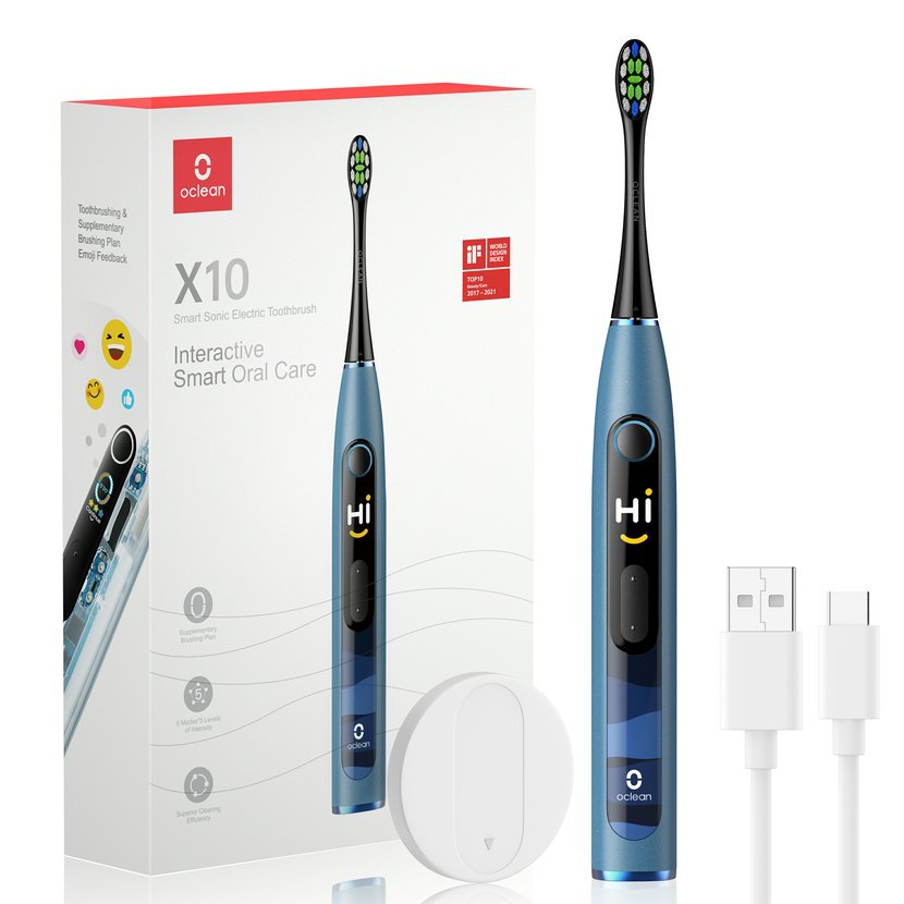 Oclean X 10 sonický kartáček, modrý
