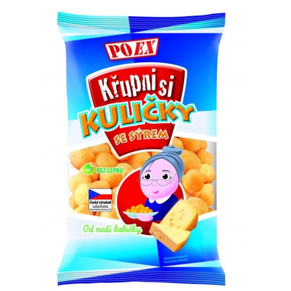 POEX Křupni si kuličky se sýrem bez lepku 120 g