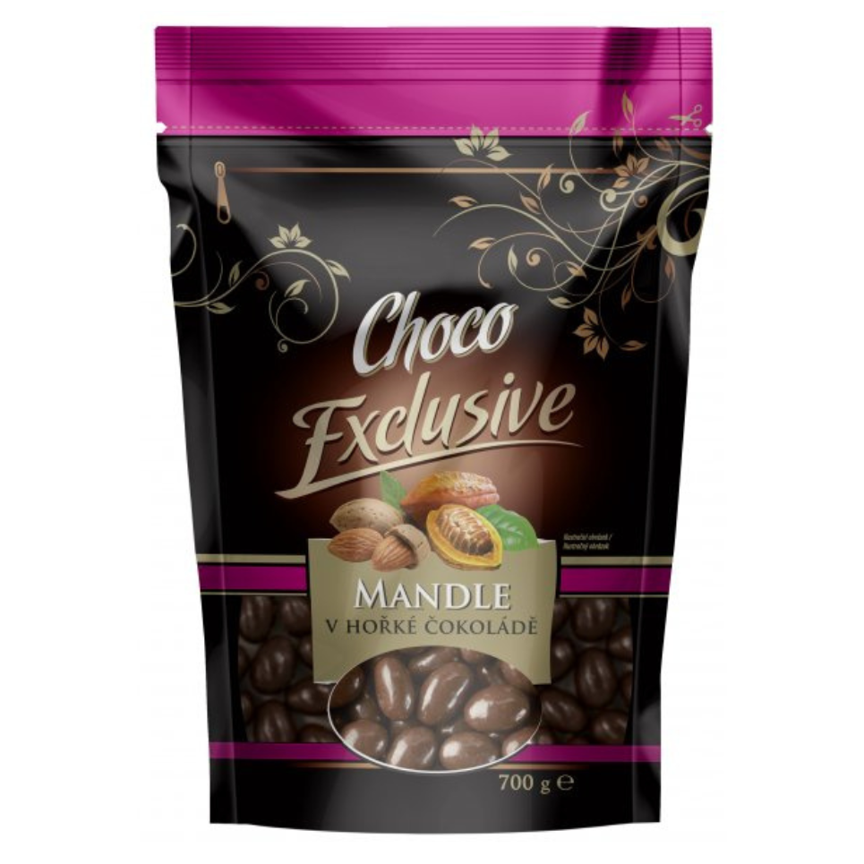 POEX Choco Exclusive Mandle v hořké čokoládě 700 g
