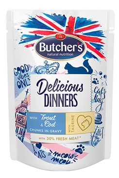 Butcher S Cat Dinner pstruh treska kapsa100g