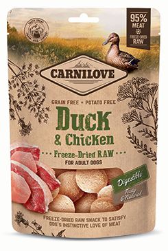 Carnilove Raw Freeze-dried snacks duck&chicken 60g