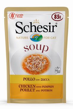 Schesir Cat Kapsa Adult Soup Kuře/dýně 85g