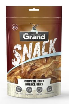 Grand sušená Deluxe kuřecí jerky pochoutka pro psy 100g