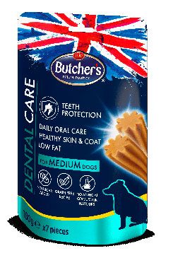 Butcher S Dog pochoutka dental care pro střední plemena 180g