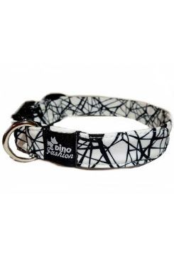 Obojek Dinofashion black and white 45/3cm