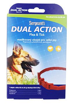Sergeanťs Dual antiparazitní obojek pro velké psi 65cm