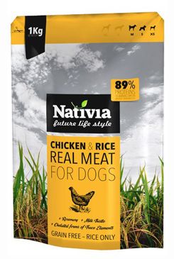 Nativia real meat chicken&rice 1kg