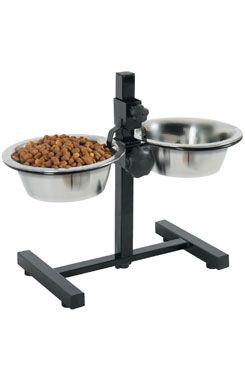 Miska nerez stojan nastavitelný 2 misky pes 0,7l Zolux