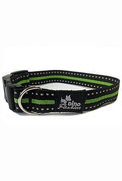 Obojek Dinofashion reflexní zelený 45/2,5cm